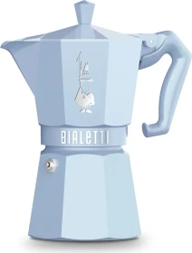 Bialetti Exclusive Moka Express 6 Tassen Espressokanne hellblau