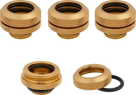 Corsair Hydro X Series XF Hardline, OD Fitting G1/4" auf 14mm, gold, 4er-Pack
