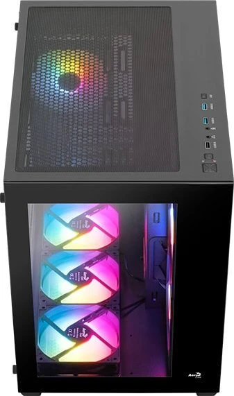 AeroCool Dryft [V1], Lüfter LED Fixed RGB, Glasfenster