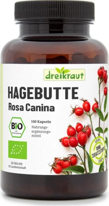 dreikraut Bio-Hagebutte Kapseln, 160 Stück