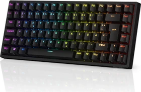 RK Royal Kludge RK84 75% Wireless, schwarz, LEDs RGB, hot-swap, RK RED, USB/Bluetooth, DE