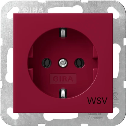 Gira SCHUKO-Steckdose 16 A 250 V~ Steckklemmen rot glänzend