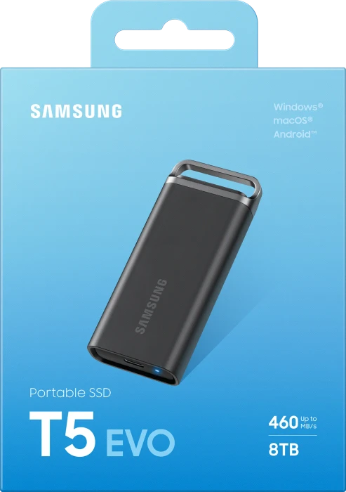 Samsung Portable SSD T5 EVO, schwarz, 8TB, USB-C 3.0