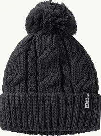 Jack Wolfskin Pompom Beanie schwarz