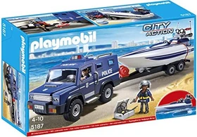 playmobil City Action Polizei-Truck mit Speedboot