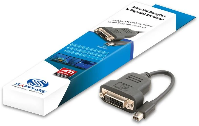 Sapphire aktiver Mini DisplayPort/Single-Link DVI Adapter
