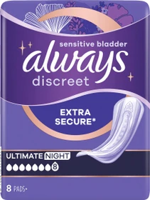 Always Discreet Ultimate Nacht Hygieneeinlage, 8 Stück