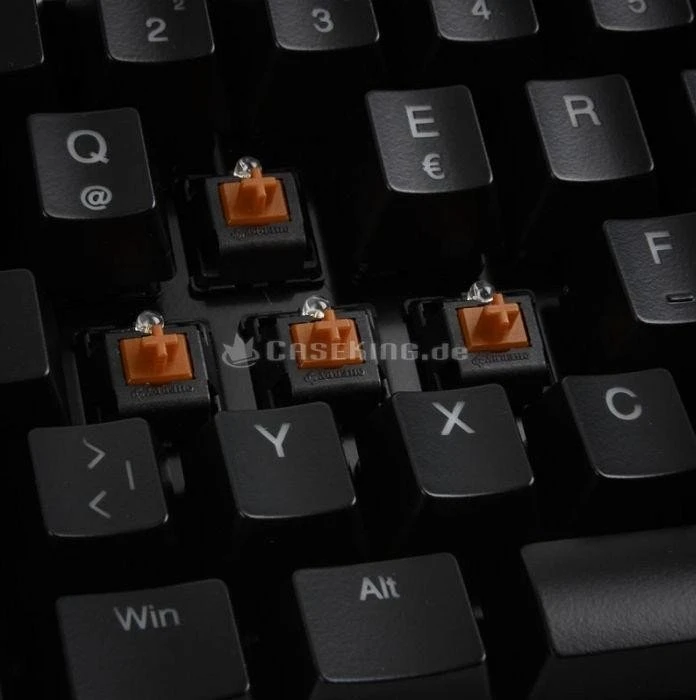 Ducky Legend DK1408S schwarz, LEDs weiß, MX BROWN, USB, DE