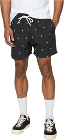 Urban Classics Ebroidery Badeshorts black/palm tree/white (Herren)