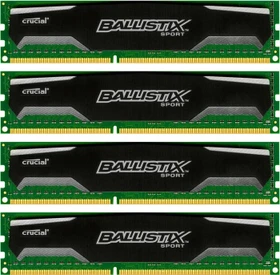 Crucial Ballistix Sport UDIMM 16GB Kit, DDR3-1600, CL9-9-9-24