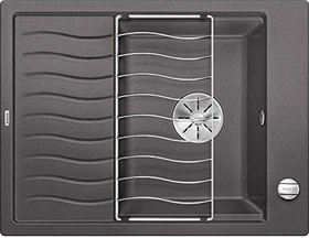 Blanco Elon 45 S InFino Becken reversibel mit Ablauffernbedienung felsgrau