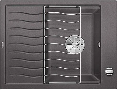 Blanco Elon 45 S InFino Becken reversibel mit Ablauffernbedienung felsgrau