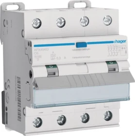 Hager Fehlerstrom-Leitungsschutzschalter 4P 10kA C-6A 300mA Typ A