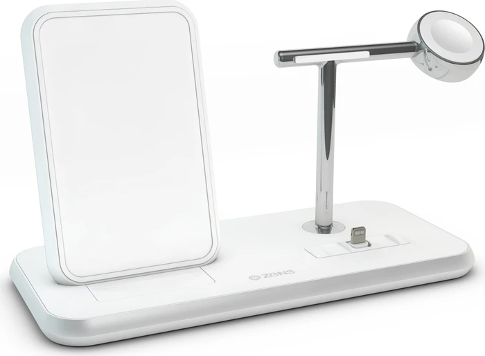 Zens Stand + Dock + Watch Aluminium Wireless Charger weiß