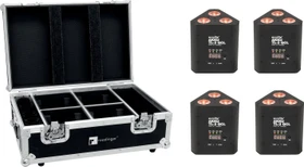 Eurolite Set 4x AKKU TL-3 QCL RGB+UV Trusslight + Case mit Ladefunktion