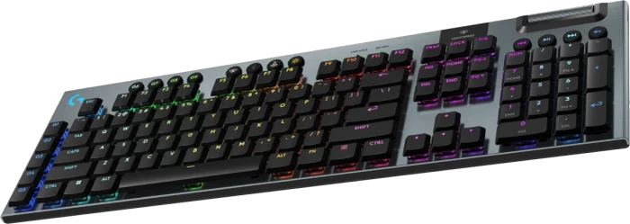 Logitech G915 X Lightspeed, schwarz, LEDs RGB, GL CLICKY, USB/Bluetooth, DE