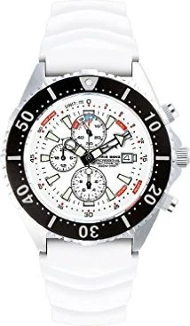 Chris Benz Depthmeter Chronograph 300m Taucheruhr arktisweiß/weiß