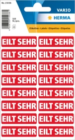Herma Textetiketten Eilt sehr, 12x40mm, rot, 5er-Pack (1600 Etiketten)