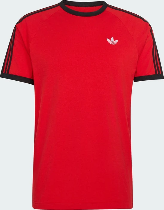 adidas 3-Streifen T-Shirt kurzarm vivid red/black (Herren)
