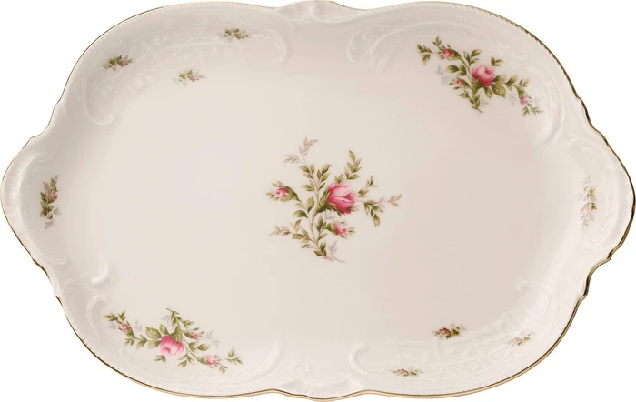 Rosenthal Sanssouci Elfenbein Moosrose Platte 33cm
