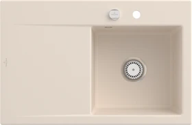 Villeroy & Boch Subway Style 45 Einbau Becken rechts mit Excenterbetätigung ivory