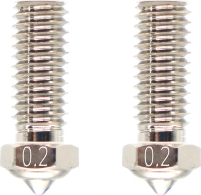 QIDI Druckdüse Plated Copper für X-Smart 3/X-Plus 3/X-Max 3/Q1-Pro 2er-Set, 0.2mm, 2er-Pack