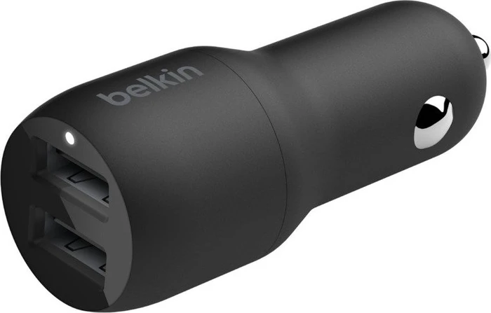 Belkin BoostCharge Dual USB-A Car Charger 24W + USB-A to Lightning Cable schwarz