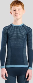 Odlo Performance Warm Funktionsshirt langarm provincial blue (Junior)