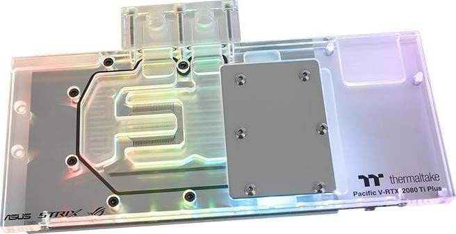 Thermaltake Pacific V-RTX 2080Ti Plus ASUS ROG GPU Block mit Backplate, transparent