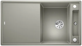 Blanco Axia III 5 S InFino Einbau Becken reversibel mit Ablauffernbedienung perlgrau inkl. Glasschneidbrett