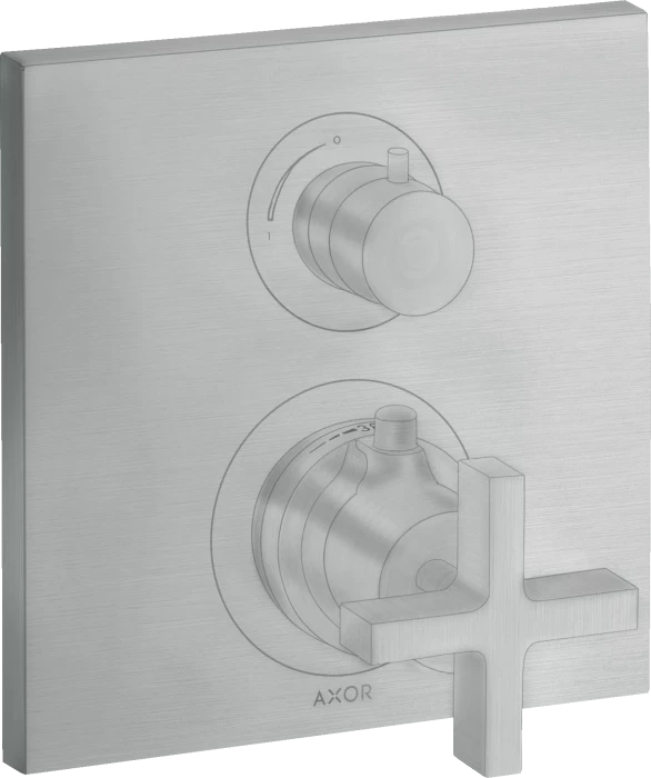 Hansgrohe Axor Citterio Thermostat mit Ab- und Umstellventil brushed chrome