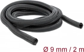 DeLOCK Geflechtschlauch selbstschließend, 9mm, 2m, schwarz