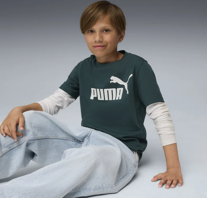 Puma ESS No. 1 Logo T-Shirt kurzarm green terrain (Junior)