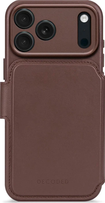 Decoded Leather Detachable Wallet Case für Apple iPhone 17 Pro chocolate brown