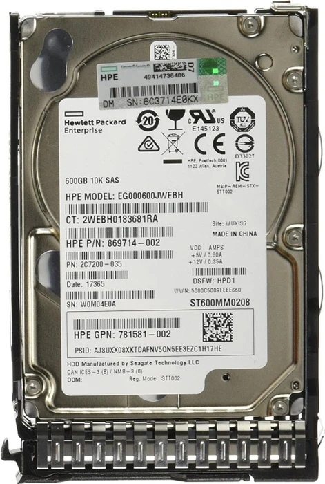HP 600GB SC Enterprise HDD, 2.5"