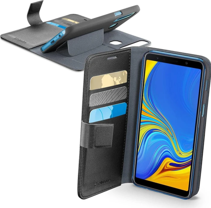 Cellularline Book Agenda für Samsung Galaxy A9 (2018) schwarz