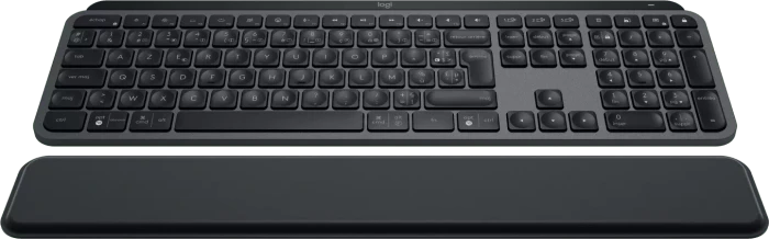 Logitech MX Keys S Plus MX Palm Rest, Graphite, schwarz, LEDs weiß, Logi Bolt, USB/Bluetooth, FR