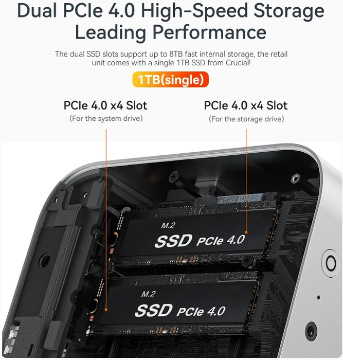 Beelink SER9 Pro, Space Gray, Ryzen AI 9 HX 370, 32GB RAM, 1TB SSD