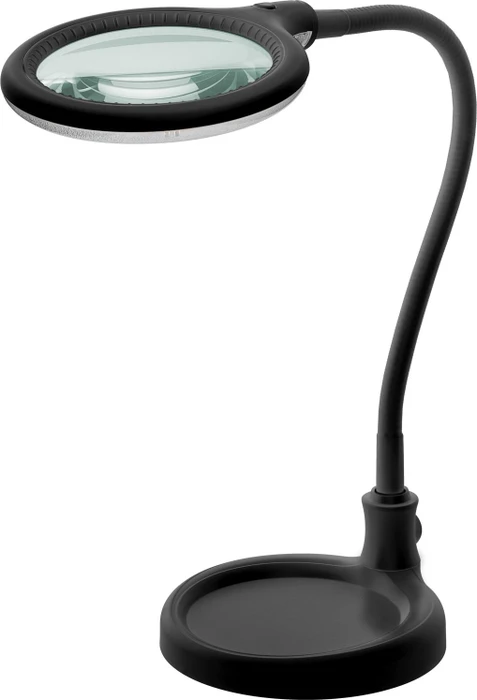 Wentronic Goobay LED-Stand-/Klemm-Lupenleuchte, 6W, 1.75x, 3 Dioptrien schwarz