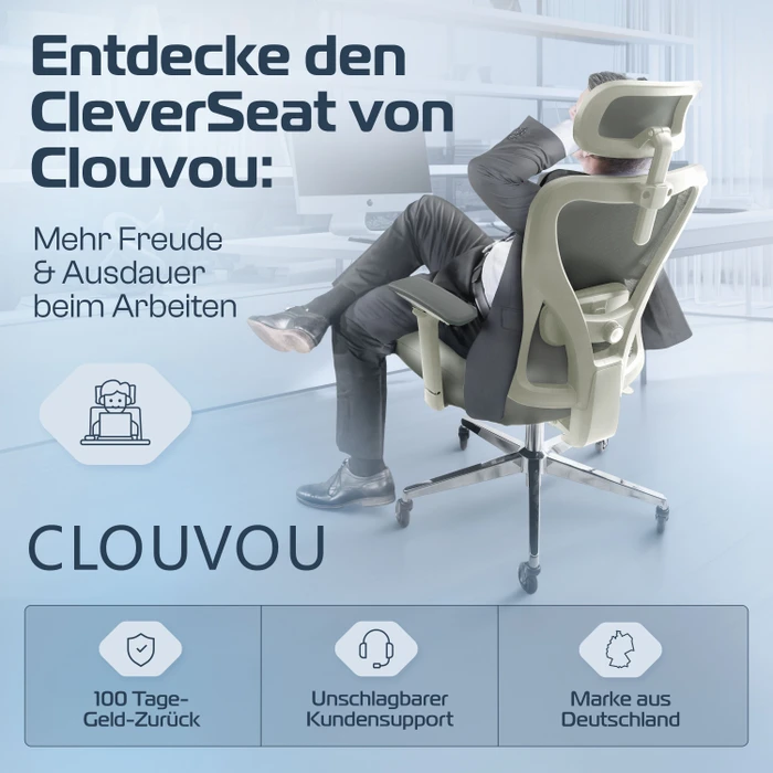 Clouvou CleverSeat Bürostuhl, weiß