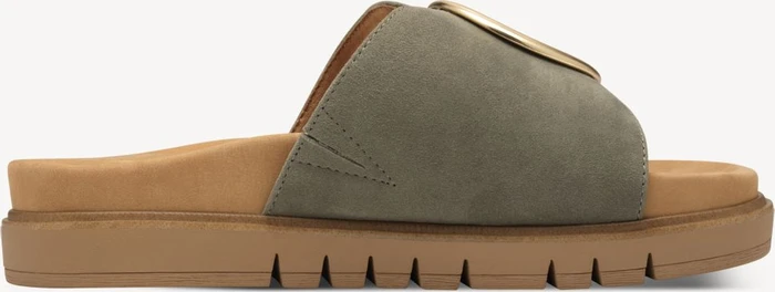 Tamaris Lederpantolette grün (Damen)