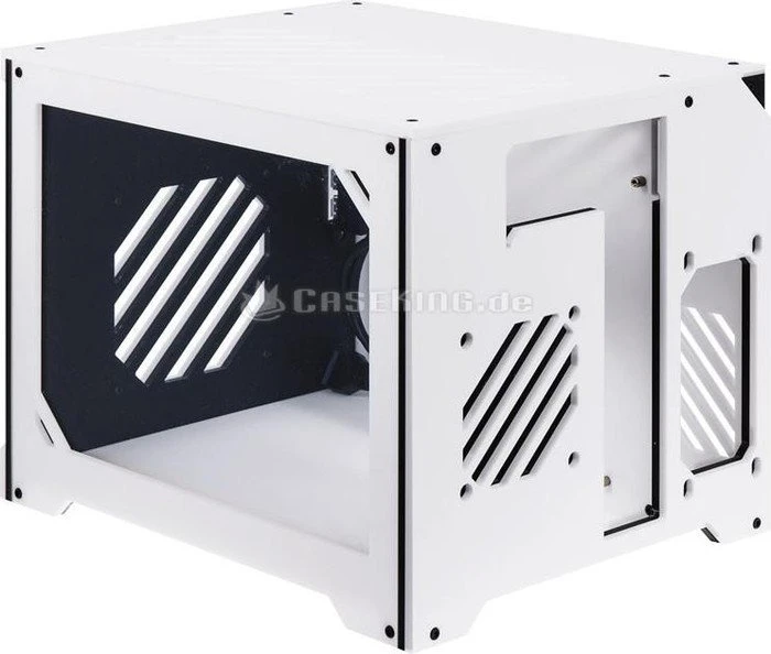 Parvum Systems X1.0 weiß/schwarz, Acrylfenster, Mini-ITX