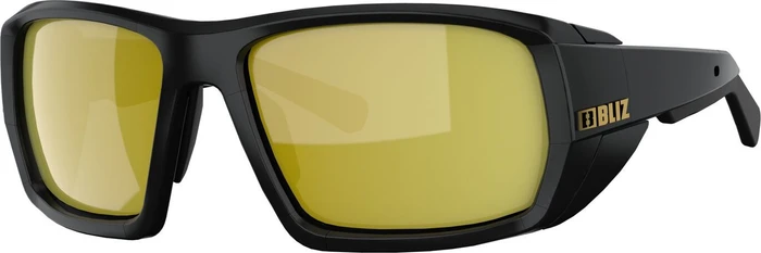 Bliz Peak Polarized black/polarized-gold mirrror