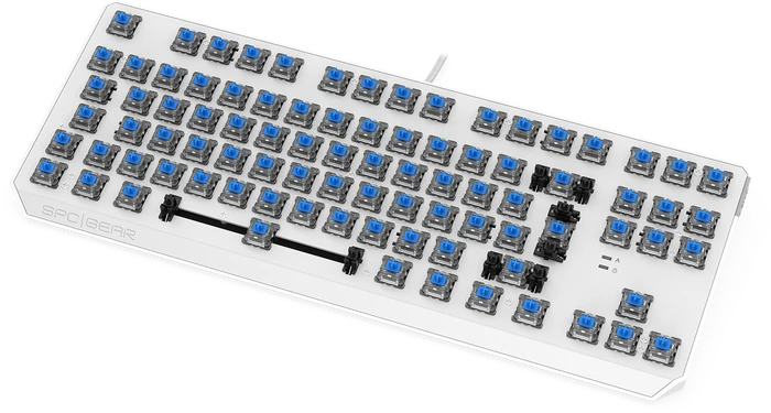 Endorfy SilentiumPC SPC Gear GK630K, PBT, LEDs RGB, Onyx White Tournament, Kailh BLUE, USB, DE