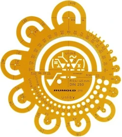 Rumold Abrundungsschablone, orange