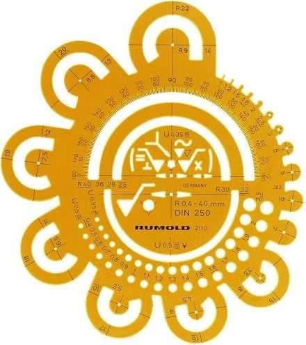 Rumold Abrundungsschablone, orange