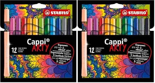 STABILO Cappi Arty sortiert, 12er-Set, Kartonetui