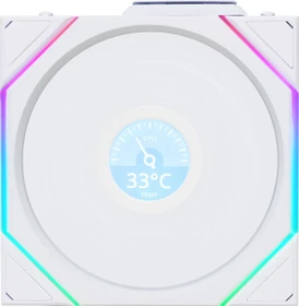 Lian Li Uni Fan TL LCD Wireless 120 RGB Reverse Blade, weiß, LED-Steuerung, 120mm