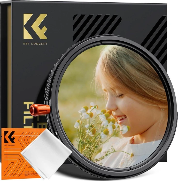 K&F Concept Nano-X 3in1 CPL + ND2-ND32 (1-5 stops) + Black Mist 1/4 Filter 77mm