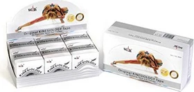 Nasara Kinesiology Tape Rolle 5cm x 5m weiß, 6 Stück